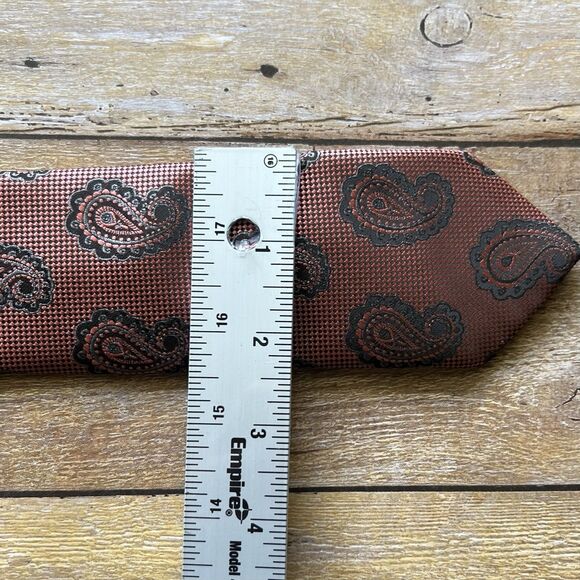 Adolfo One Size Mens Tie Orange 56”x 2” - Picture 6 of 12